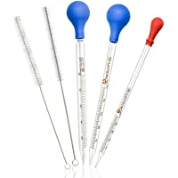 Wandefol Pipeta cuentagotas de cristal con silicona y tapones líquidos para transferir pipetas Glass Dropper 2 ml 5 ml…